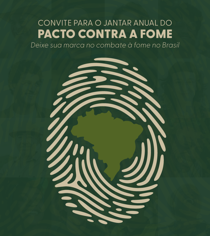 Convite do jantar anual do Pacto Contra a Fome